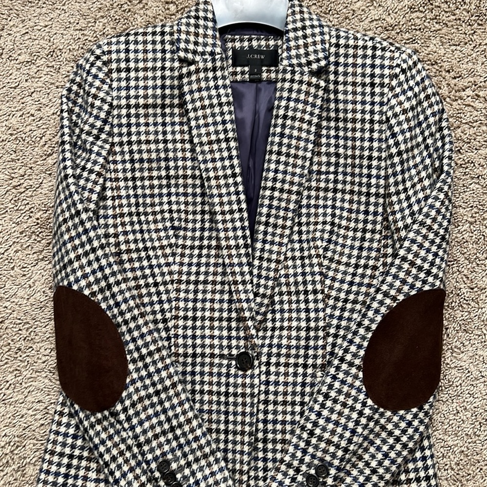 NWOT J Crew Campbell tweed houndstooth blazer, 2